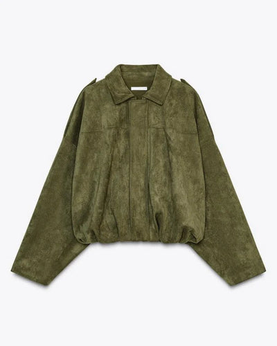 Alena - Giacca Bomber in Pelle Scamosciata