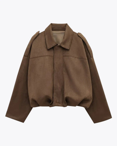 Alena - Giacca Bomber in Pelle Scamosciata
