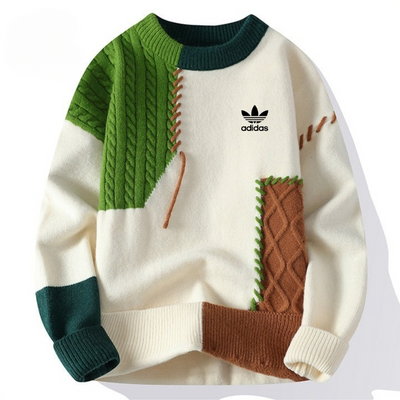 Maglione patchwork casual - Prezzo di liquidazione