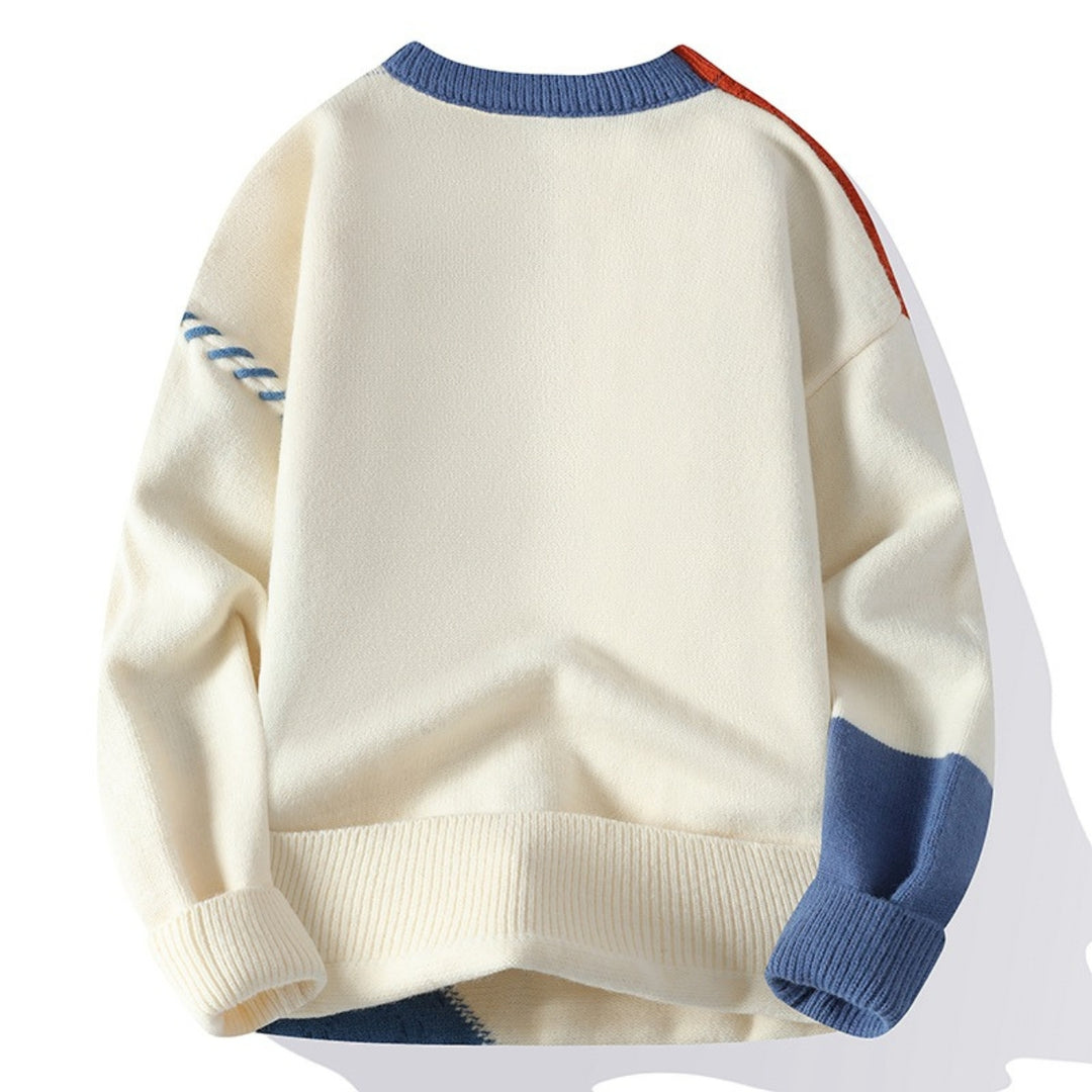Maglione patchwork casual - Prezzo di saldo