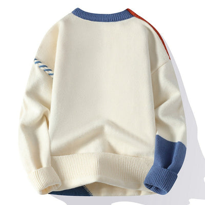 Maglione patchwork casual - Prezzo di saldo